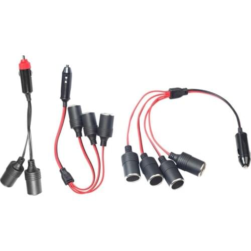 Car Cigarette Lighter Socket Converter Cable Adapter Female Socket Plug Connector for Electronics Auto Accessories