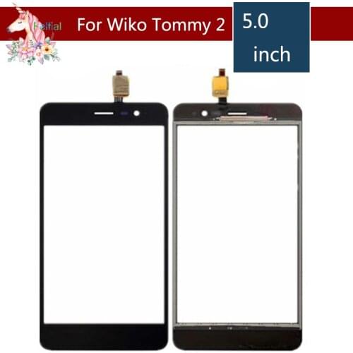 5.0" For Wiko Tommy 2 Tommy2 LCD Touch Screen Digitizer Sensor Outer Glass Lens Panel Replacement Black