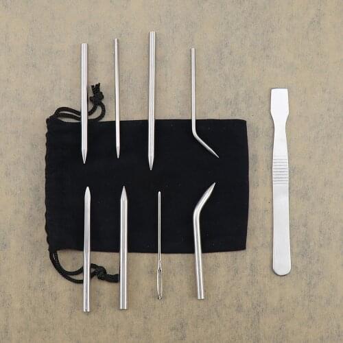 Stainless Steel Umbrella Rope Needle Bracelet Flattener Knitting Needles DIY Jewelry Accessories