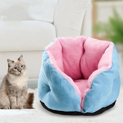 Warm Cat Pet Cave Bed Cotton Dogs Cats House Tent Kennel Foldable Doggy Cushion Kitten Basket Animal Bed Pets Product