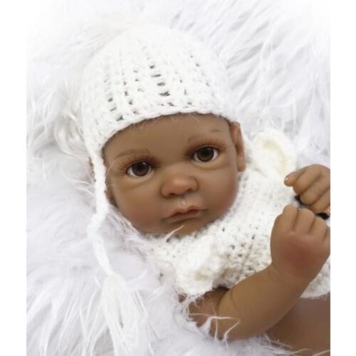 Top Reborn Baby 27 cm Mini Realistic Black Infant Doll Cute Full Set High Art creative Mom Kid Toy Christmas gift Celebration