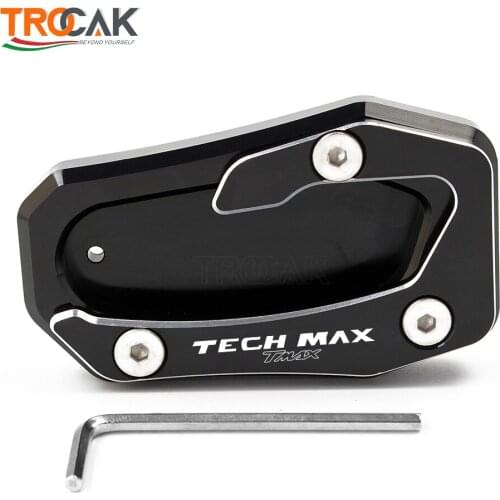 Tech MAX LOGO For YAMAHA Tmax 560 Tech Max 560 TMAX560 2019 Motorcycle Side Stand Foot Enlargement kickstand extension Plate