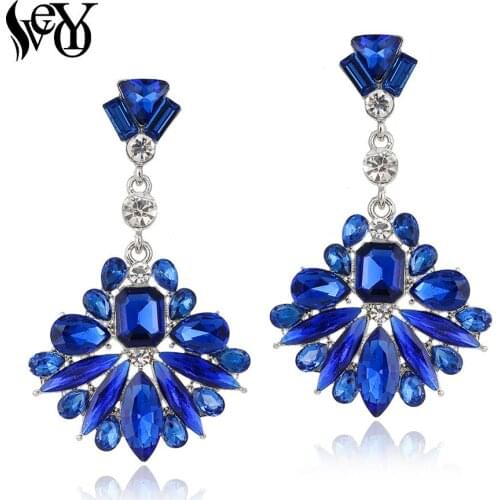 VEYO Luxury Crystal Drop Earrings High Quality Vintage Long Earrings For Women New Wholesale