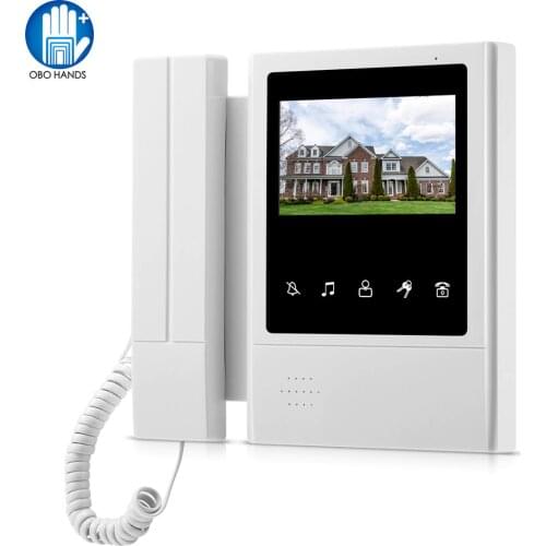 4.3" Video Intercom Doorbell Monitor Indoor Unit Color TFT-LCD Screen Two-way Audio Door Phone Intercom for Home Apartment