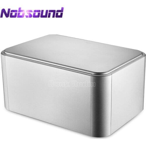 Rounded Aluminum Enclosure Amplifier Chassis Power Supply Case PSU Box Silver
