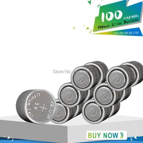 100pcs original 170mah CR-1/3N CR13N M6 M7 DL-1/3N CR1/3N 3v for Camera Locator primary Lithium battery
