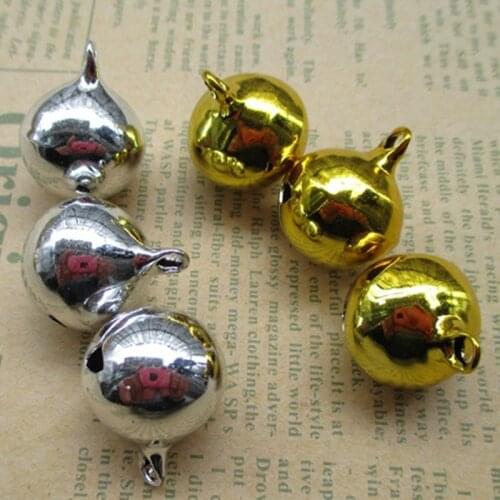 1000 PCS 6mm Small Bell Craft Jewelry Wedding Charms Bead Gold silver optional 01106