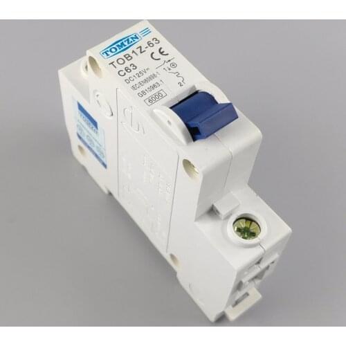 1P 63A DC 125V Circuit breaker MCB C curve