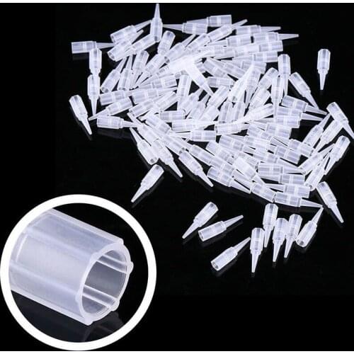 50Pcs 3RL Disposable Tattoo Needle Tips For Permanent Eyebrow Makeup Traditional Needle Caps