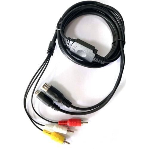50pcs a lot AV Audio Video TV Adapter Cable for MD1&MD2 Sega GENISIS two-in-one AV video cable
