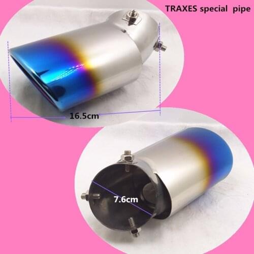 Car Exhaust Single Tip Muffler PIPE Modified Muffler FOR TRAXES Special Pipe. Inlet 76mm. Length 165mm