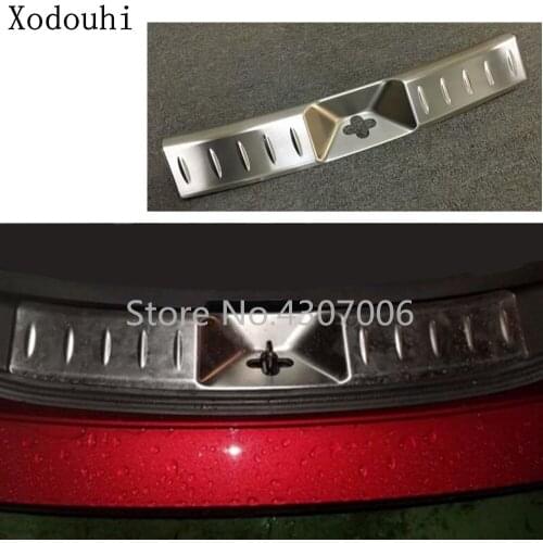 Car Styling Inner Inside Rear Bumper Trim Stainless Steel Scuff Sill Trunk Plate Pedal 1pcs For Nissan Leaf 2017 2018 2019 2020