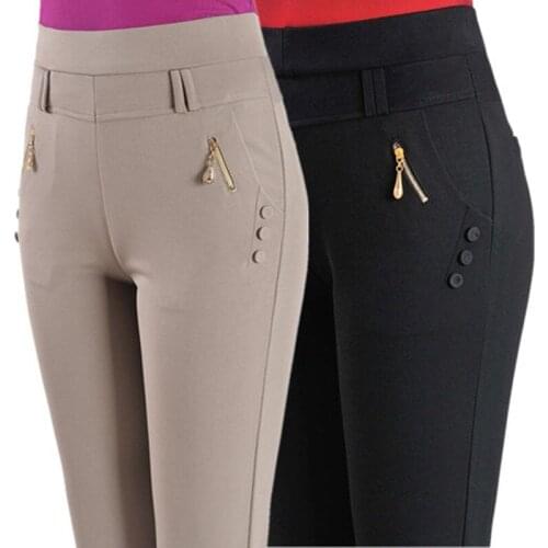 Spring Autumn Casual Slim Pants Women Winter Long Pants High waist Womens Pants Trousers Plus size Stretch Harem Pants Trousers