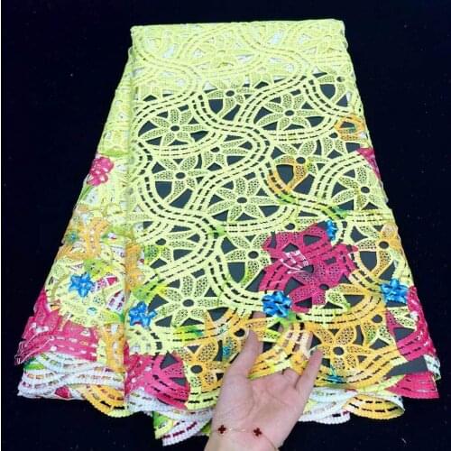 Pure White Soft African Guipure Lace High Quality Plain Black Couple Cord Lace Cupion Fabric for Ladies Gentlemen Dress JYS40