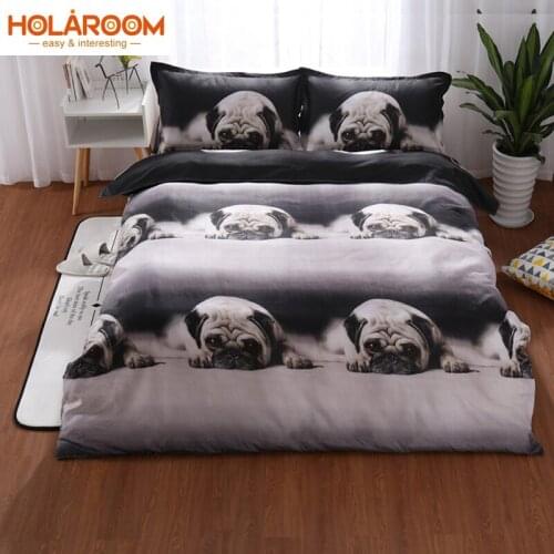 Home Textile 3D Bedding Set Cartoon Cute Puppies Pattern Quilt Cover Pillowcase Reactive Printing Bedding Set Duvet Cover Sets