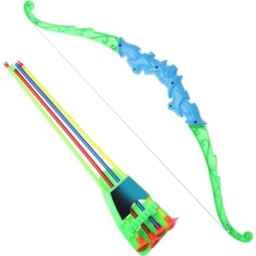 Outdoor Sports Archery Toy Bow With 4Pcs Soft Arrows Kids Toy Game Activity BX0D