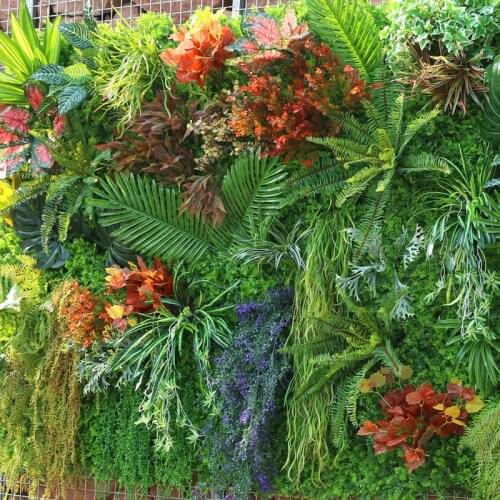 1pcs Artificial turf grass Plant Lawn Outdoor decor plant wall accessories DIY green vines branch wedding decor Fake tree leaf