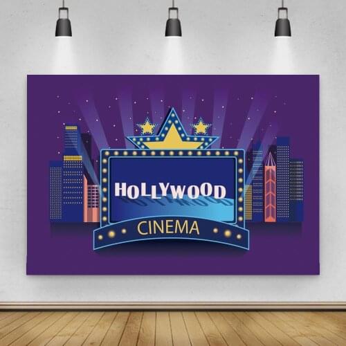 Cinema Now Showing Movie Night Party Photography Backdrop Hollywood Party Decor Banner Birthday Baby Shower photo background