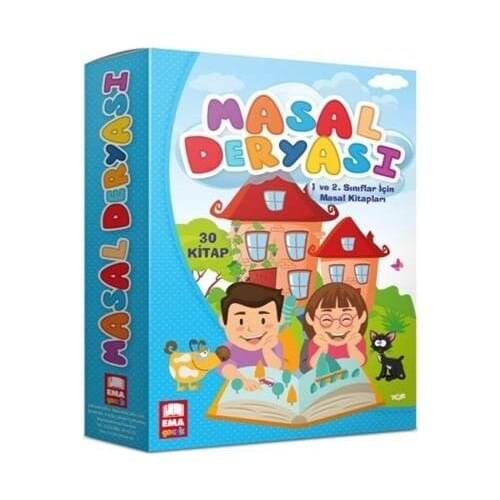 Masal Deryası 30 Book (1. And 2. For classes, Adjacent To The Oblique Hand Written) Turkish For Kids Educational Tutorial Stories