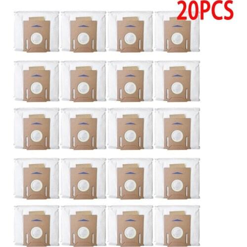 20PCS Dust Bags For ECOVACS DEEBOT OZMO T8 AIVI T9 T9 AIVI Robot Vacuum Cleaner High Capacity Dust Bag Accessories Replacement