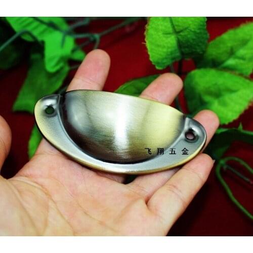 Shell Shape Iron Metal Closet Cabinets Hardware Medicine Classic Antique bronze Brush Rural Handle Drawer Knobs Pulls 30pcs/lot