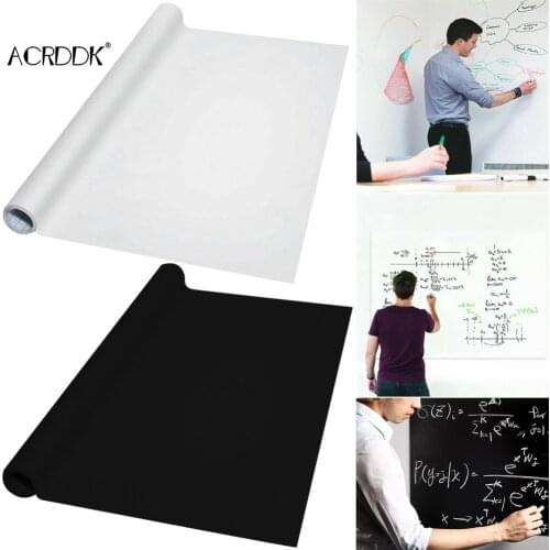 Reusable Roll Up Black/White Board Stickerboard Drawing Painting Board School Office Stationery FL