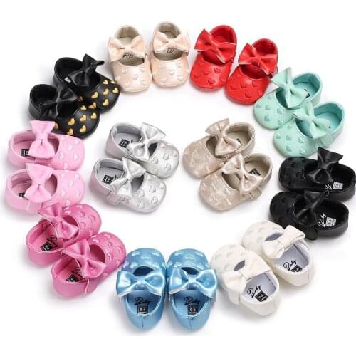 11 Colors PU Leather Baby Boy Girl Baby Moccasins Bow Fringe Soft Soled Non-slip Footwear Crib Shoes