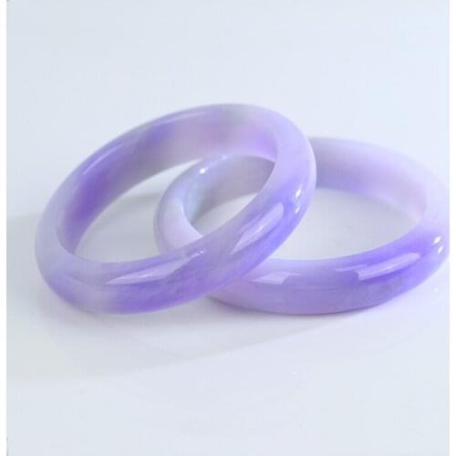 Natural Burmese Jadeite Light Purple 54-64mm Bracelet Elegant Princess Jewelry jadeite braceletsjade JeweFor Mom For Girlfriend