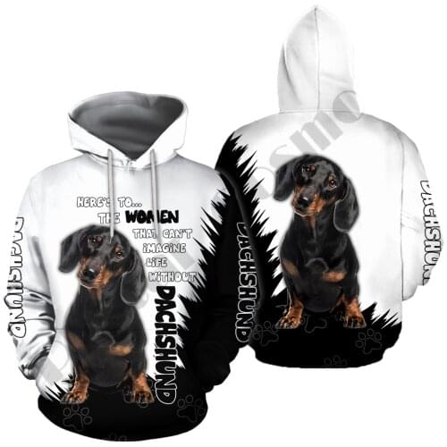 PLstar Cosmos 3Dprint Newest Dachshund Dog Pet Art Harajuku Premium Streetwear Funny Unique Casual Hoodies/Sweatshirt/Zip T-8
