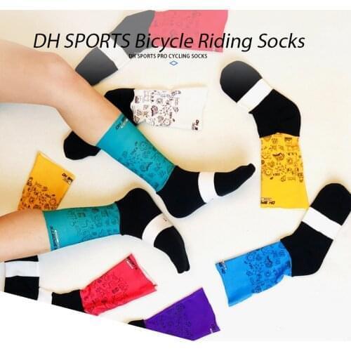 Professional Sport Cycling Socks Breathable Men Women Climbing Hiking Walking Running Socks Nylon Fiber Fabric Sweat-absorbing