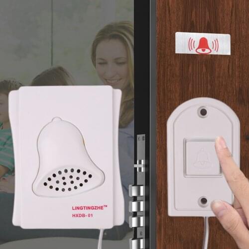 Wired Electronic Doorbell White Home Door Bell ABS Supplies Accessories 85.5CM