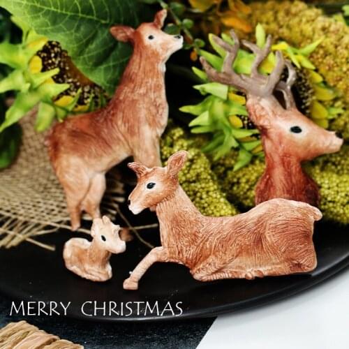 PRZY Silicone Mold Fondant Molds Cake Decoration Mould Clay Moulds Christmas Elk Pine Cone Deer Head Holly Leaves Christmas 001