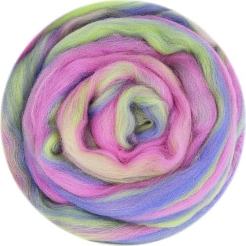Blended Wool Roving 50g, Merino Mixed, Hand Dyed Wool Top Art, Needle and Wet Felting Supplies, Needle Felting Diy Wool(NO.14)