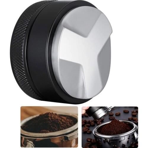 51/53/58mm Coffee Tamper Stainless Steel Espresso Coffee Powder Distributor Depth Adjustable Hand Press Tampers Coffeeware