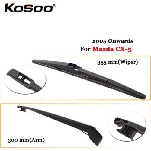KOSOO Auto Rear Car Wiper Blade For Mazda CX-5,355mm 2005 Onwards Rear Window Windshield Wiper Blades Arm,Car Accessories