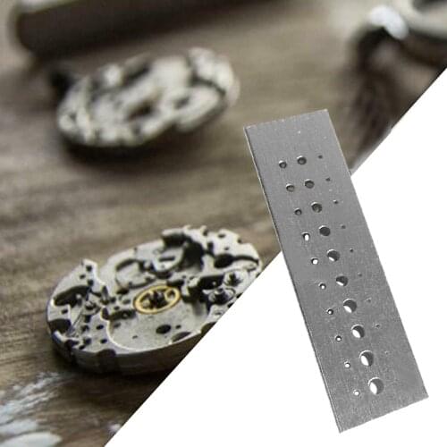 30 Holes Stainless Steel Riveting Stake Holder Punch Block Watchmaker Tools For Watch Jewelry Repair Tool