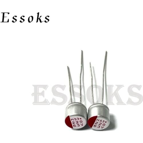 10pcs 6.3V 220uF 6X6 5X8 mm Super Low ESR 6.3V220uF For Motherboard Solid Capacitor Capacitors