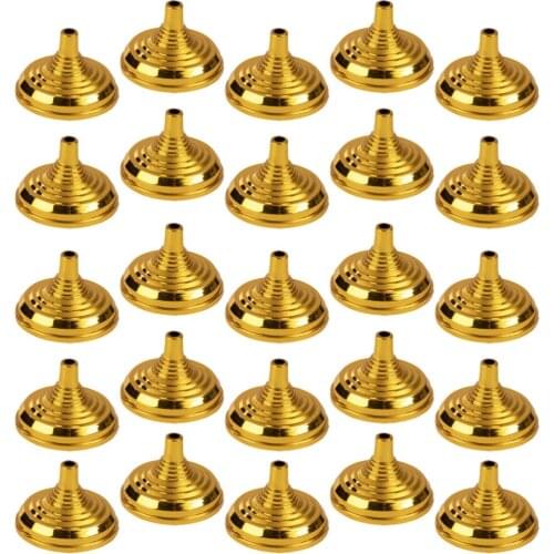 28 Pcs Gold Plated Round Flag Bracket Holder Flag Pole Holder Floor Rack Flagpole Brackets (Golden)