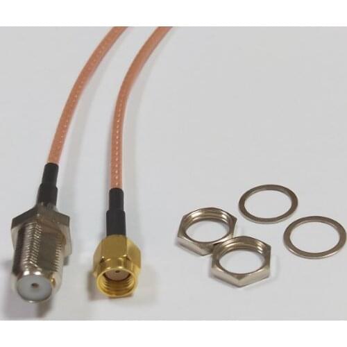 50pcs RP-SMA to socket F cable transparent cable RG316 New