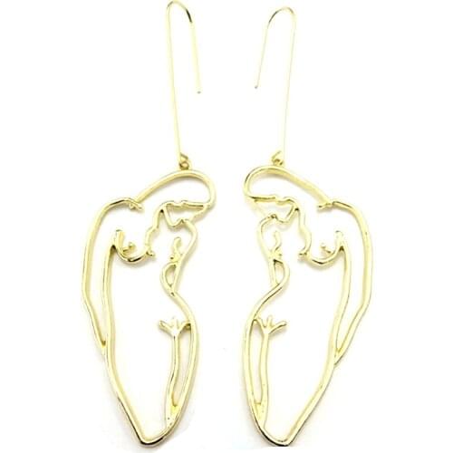 6 pair /lot jewelry fashion retro human body contour figure earrings