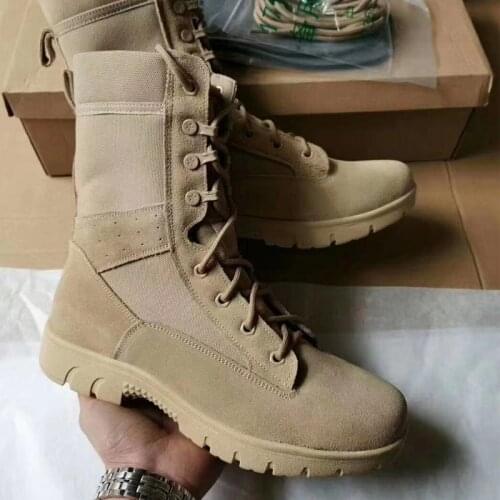 Authentic American combat outdoor super light army fan special forces sand new autumn and winter desert land boots men