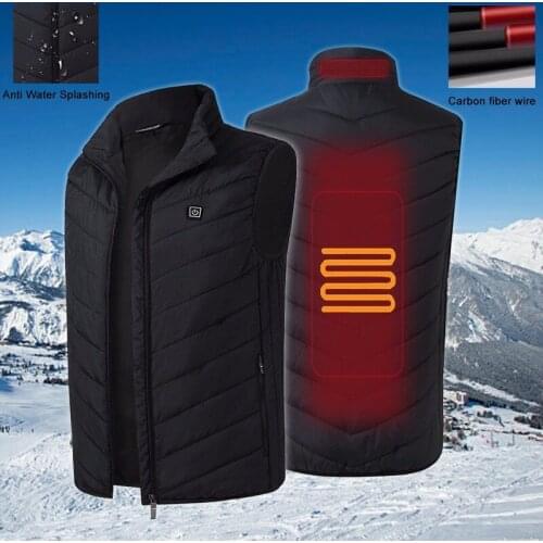 Safely USB Electric Heated Vest For Man Women WInter Vest Thermal Waistcoat Outdoor Sports Sleeveless Jacket Charging Vest Cloth
