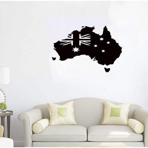 Canda World Map Wall Decals Mural Design Art Flag Continent Earth Art Home Decor Mural DIY Vinyl Sticker PH457
