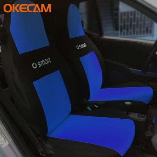 For Smart 451 Fortwo 2009-2014 Car Seat Covers Full Car Seat Cover Auto Interior Accessories Protector Color Blue Car-Styling