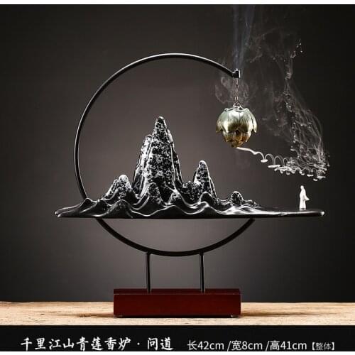 Zen garden furnishing articles New Chinese style living room decoration Backflow xiang xiang furnace Desktop furnishing articles