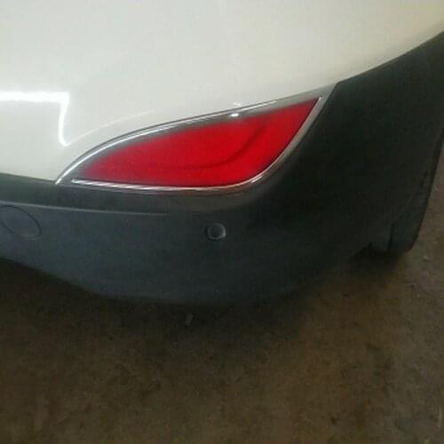 For Hyundai IX35 2010- 2013 2014 2015 ABS Chrome Rear Fog Light Cover Trim Tail Foglight Lamp Frame Trim Car Styling Accessories