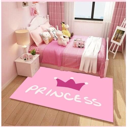 Home Girl Boys room carpet princess pink carpets for living room area rugs cartoon unicorn baby antiskid tapete customized size