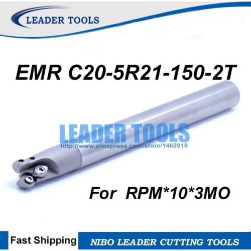 EMR C20-5R21-150-2T R5 indexable End Mill,Milling tool,R5 Toroidal Cutter For Milling Machine,150 mm Mill Holder For RPMT1003MO