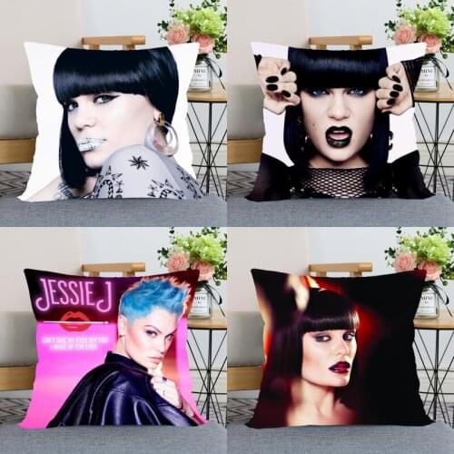 JESSIE-J Pillow Case Modern Home Decorative Silk Fabric Pillowcase 35x35cm,40X40cm(one sides) For Living Room Pillow Cover 0511