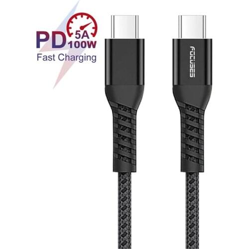 5A 100W USB C To USB Type C Cable USBC PD Fast Charger Cord USB-C Type-c Cable For Xiaomi mi 10 Pro Samsung S20 Macbook iPad